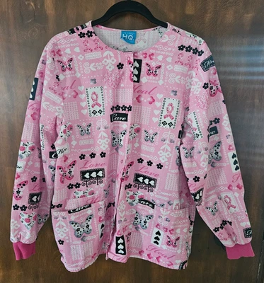 Medical Lab Coat HQ Scrub Brand 2 Pockets Ribbed Cuffs Made in Vietnam Colorful! - Image 1 of 4