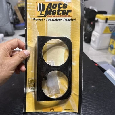 Auto Meter 2 Guage Mounting Panel Black Aluminum - Image 1 of 2