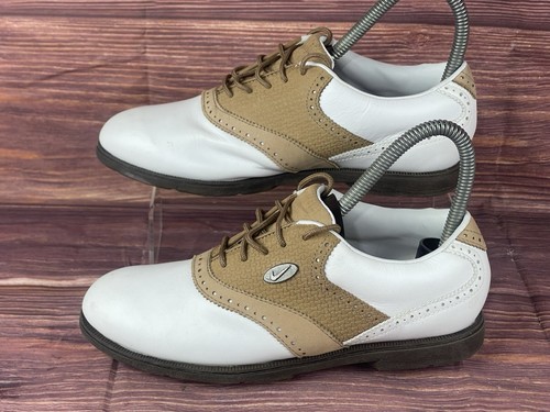 NIKE Airliner scarpe da golf donna bianche Oxford tacchetti a coda di rondine S 6 pelle 980103