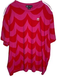 Adidas X Marimekko Shirt Wave Oversize Tee Pink Rot 4x - Bild 1 von 10