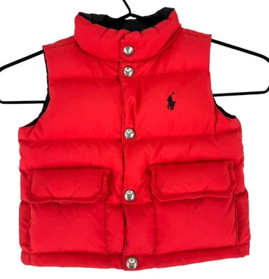 Ralph Lauren Kids Unisex Down Waistcoat Jacket Size 12 M - Image 1 of 4