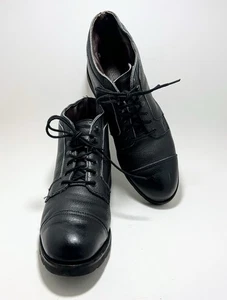 Stivali Allen Edmonds Cap Toe Vibram Gumlite neri 6602 pettine taglia 10,5 D - Foto 1 di 9