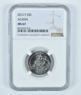 2012-P Washington Quarter Acadia ATB MS67 NGC *9422 - Image 1 of 4