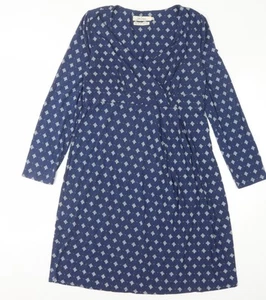 Seasalt Women's Blue Floral Wrap Dress Size 14 - Picture 1 of 12