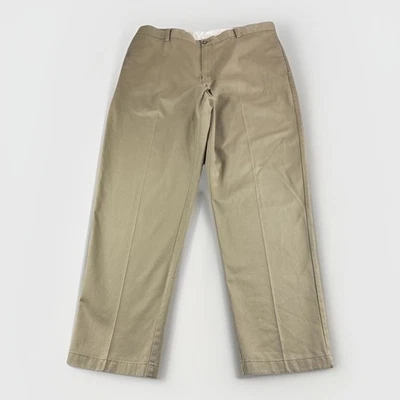 LL Bean Classic Fit Khakis Mens 38x32 Beige Pants Slacks Chinos Preppy 212330 - Image 1 of 4