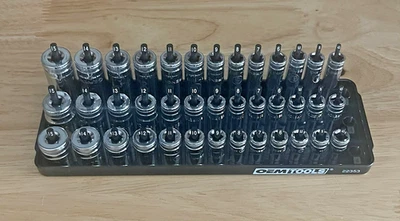 GearWrench 1/4” Metric Shallow Mid Deep Sockets 80302D 80304 80304S W/ Tray - Image 1 of 4