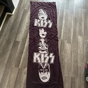 Vintage Kiss Banner 1986 lizenziert seidig Tür Wandteppich Nikry Dynasty - Bild 1 von 6