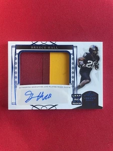 2022 Leaf Trinity BREECE HALL Navy Foil RPA RC Auto #/49 - ISU Cyclones NY Jets - Picture 1 of 4