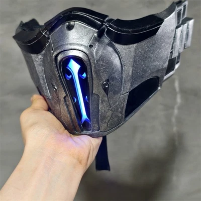 Mortal Kombat Bi-Han Sub-Zero Mask FRP Half Face Masks Halloween Cosplay Props - Image 1 of 4