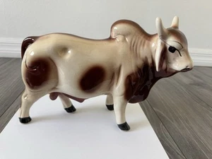 Vintage Mexican Ceramic Brahman Bull Coin Bank - Picture 1 of 8