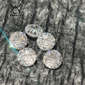 Piedra de circonita cúbica blanca diamante cultivada en laboratorio redondo corte de copo de nieve para joyería - Imagen 1 de 12
