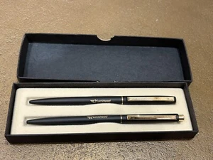 Vintage Lockheed Ball Pen and Pencil Set W/box, Black/Gold Color - Picture 1 of 3