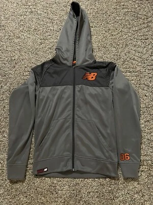 New Balance Athletic Zip Jacket Gray Orange Youth Size 18 - Image 1 of 4