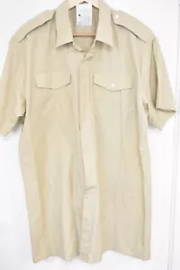 British Army Fawn Short Sleeve Shirt – Size 44" Chest - Picture 1 of 24