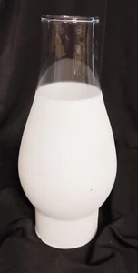 8" Replacement Frosted Clear Glass Hurricane Lamp Chimney Globe - Picture 1 of 4