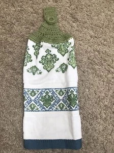 “Olives By The Sea” Homemade Crochet Top Kitchen Towel ONLY ONE - Picture 1 of 3