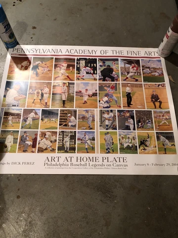 Art At Home Plate Philadelphia Baseball Legends Dick Perez Poster Schmidt MLB Cover