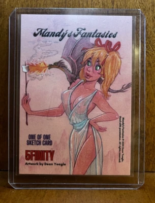 5FINITY 2023 MANDY'S FANTASIES BLANK SKETCH CARD DEAN YEAGLE AE - Image 1 of 2
