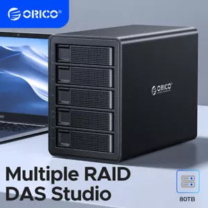 ORICO 5Bay Raid Hard Drive Enclosure USB3.0 to SATA for 3.5\'\' HDD SSD - Picture 1 of 11