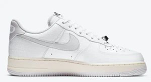 Nike Air Force 1 '07 Premium 1-800 Toll Free White Vast Gray Men's Sneakers 14 - Picture 1 of 5
