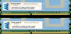 8GB 2 x 4GB ECC FULLY BUFFERED PC2-5300 DIMM DDR2 667 MHz FB Server Memory RAM - Picture 1 of 2