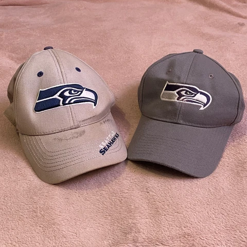 2 NFL Team Apparel Seattle Seahawks Unisex Adjustable Ball Caps Cover