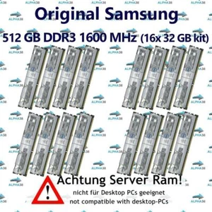 512 GB (16x 32 GB) LRDIMM ECC DDR3-1600 HP ProLiant DL585 G7 RAM - Bild 1 von 1