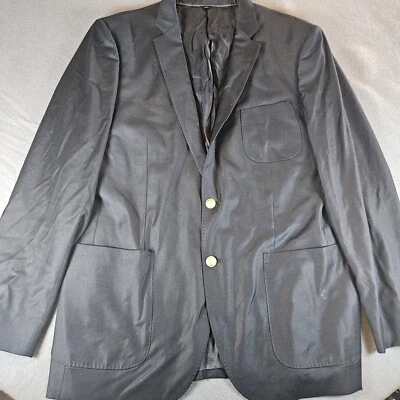 Abrigo deportivo J Crew Ludlow para hombre 44R negro Loro Piana lana blazer botón dorado Foto 1 de 4