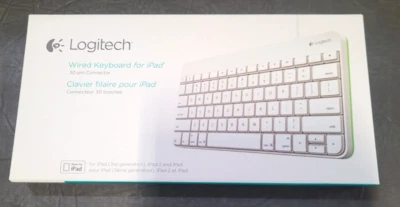 NEW SEALED Logitech 920-006340 Wired 30-Pin Keyboard for iPad - Image 1 of 4