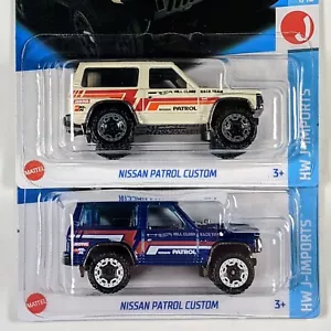 Hot Wheels / Nissan Patrol Custom / Set of 2 / White & Blue - Picture 1 of 2