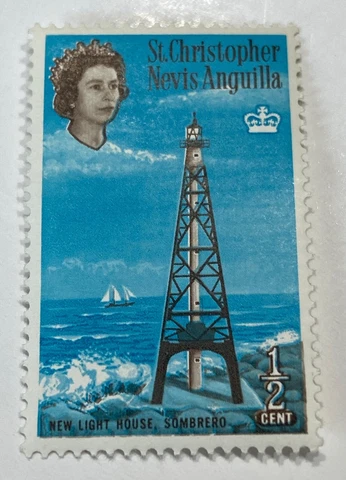 ST. KITTS- NEVIS #145 1963 1/2c SOMBRERO LIGHTHOUSE MINT VF NH O.G Cover