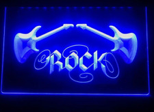 LED Rock & Roll Bar Sign Neon Plaque Home Light Up Drink Pub cocktail Movie Sign