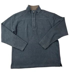 Columbia Quarter Zip Textured Men's L Large Long Sleeve Stretch Sweater - Picture 1 of 12