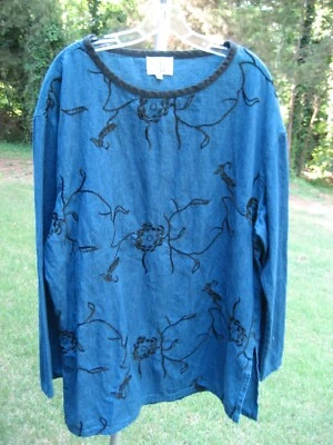 Vintage Muse Los Angeles/New York Shirt  Lge (try XL) Cotton Boho Boutique - Image 1 of 4