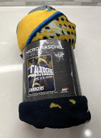 San Diego Chargers NFL National Football League Blanket 46"×60" Navy/Yellow Cover