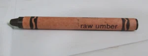 Crayola Crayon Vintage Retired Raw Umber Used - Picture 1 of 3