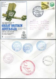SC11a 50th Ann of the 1st Flight Great Britain - Australia Standard Cover (A) - Picture 1 of 1
