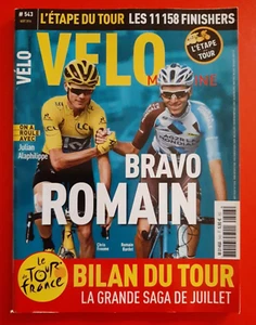 2016 VELO magazine n° 543 SPECIAL TOUR DE FRANCE LES ETAPES FROOME BARDET - Picture 1 of 2