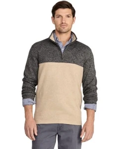 IZOD MEN'S 1/4 Zip Pullover Fleece Sweater Camel Heather XL - Picture 1 of 8