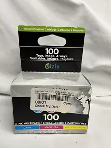 Genuine Lexmark 100 Multipack Cyan Magenta Yellow 14N0685 - New Sealed - Picture 1 of 3