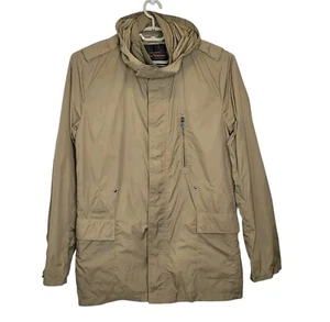 Ben Sherman Lightweight Packable Anorak Rain Jacket L Khaki Tan Nylon - Picture 1 of 7