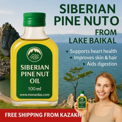 100% Pure Siberian Pine Nut Oil–Baikal Cedar Oil–Keto,Paleo,Vegan–100ml - Image 1 of 4