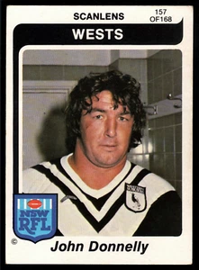 1980 #157 John Donnelly Wests Magpies Scanlens rugby league NRL card - Picture 1 of 2