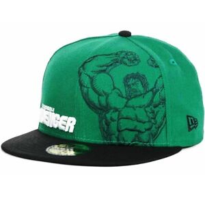 New Era Marvel Hulk The Incredible Avenger Outline 59Fifty Fitted Cap Hat 7 3/4