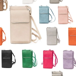 Borsa da donna per cellulare borsa a tracolla borsa a tracolla con scomparti per carte portafoglio - Foto 1 di 13