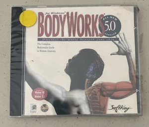 1995 BODY WORKS 5.0 NEW CD-ROM FOR WINDOWS TOUR THE HUMAN BODY ANATOMY SOFTKEY - Picture 1 of 2