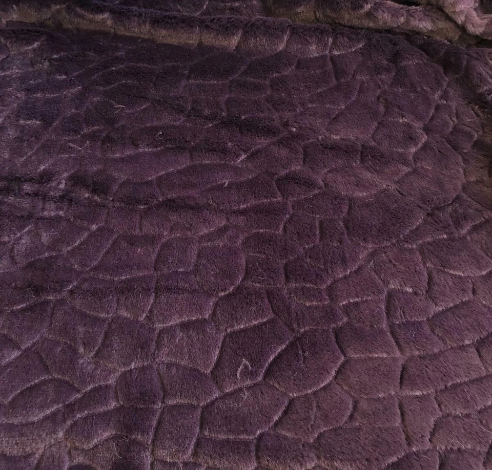 Fabric Material Faux Fur Micro STEPPING STONE - PURPLE - Image 1 of 1