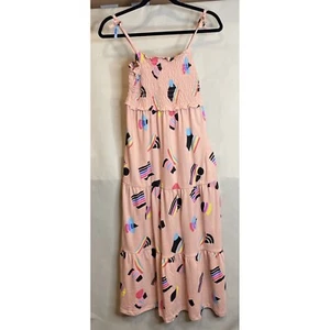 Target Girls Large Take Pride Geometric Print Pink Multi Boho Maxi Dress NEW - Picture 1 of 7