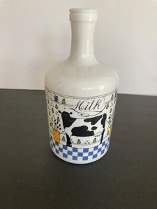 Jarra de media galón de vidrio de leche blanco 1982 vintage - Imagen 1 de 3