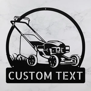Personalized Lawn Mower Metal Sign Custom Decor for Garden Lovers Lawnmower Gift - Picture 1 of 5